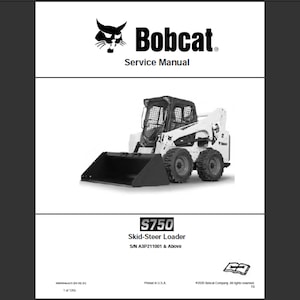 Bobcat S750 Minicargadora Manual de servicio de taller PDF descarga digital