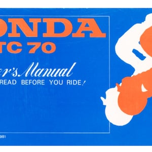 1982 Honda ATC 70 Owners Manual PDF digital download