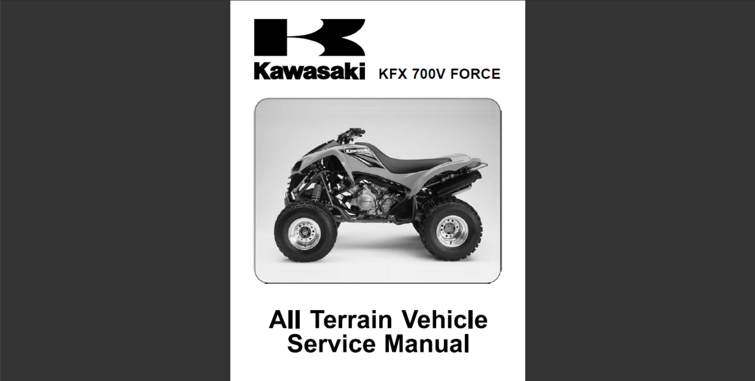 2004 Kawasaki KFX 700V FORCE ATV Workshop Service Manual Pdf - Etsy