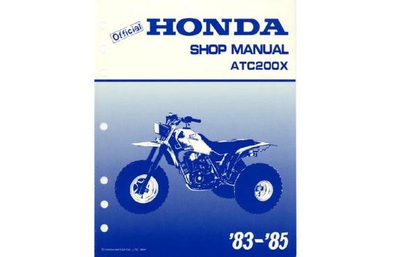 1983 1984 1985 Honda ATC 200X Repair Workshop Service Manual PDF