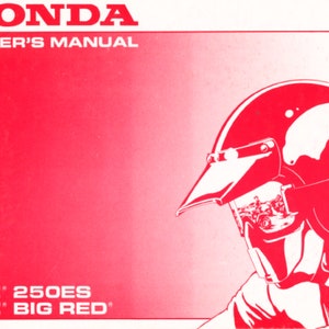 1987 Honda ATC 250ES and Honda ATC Big Red Owners Manual PDF digital download