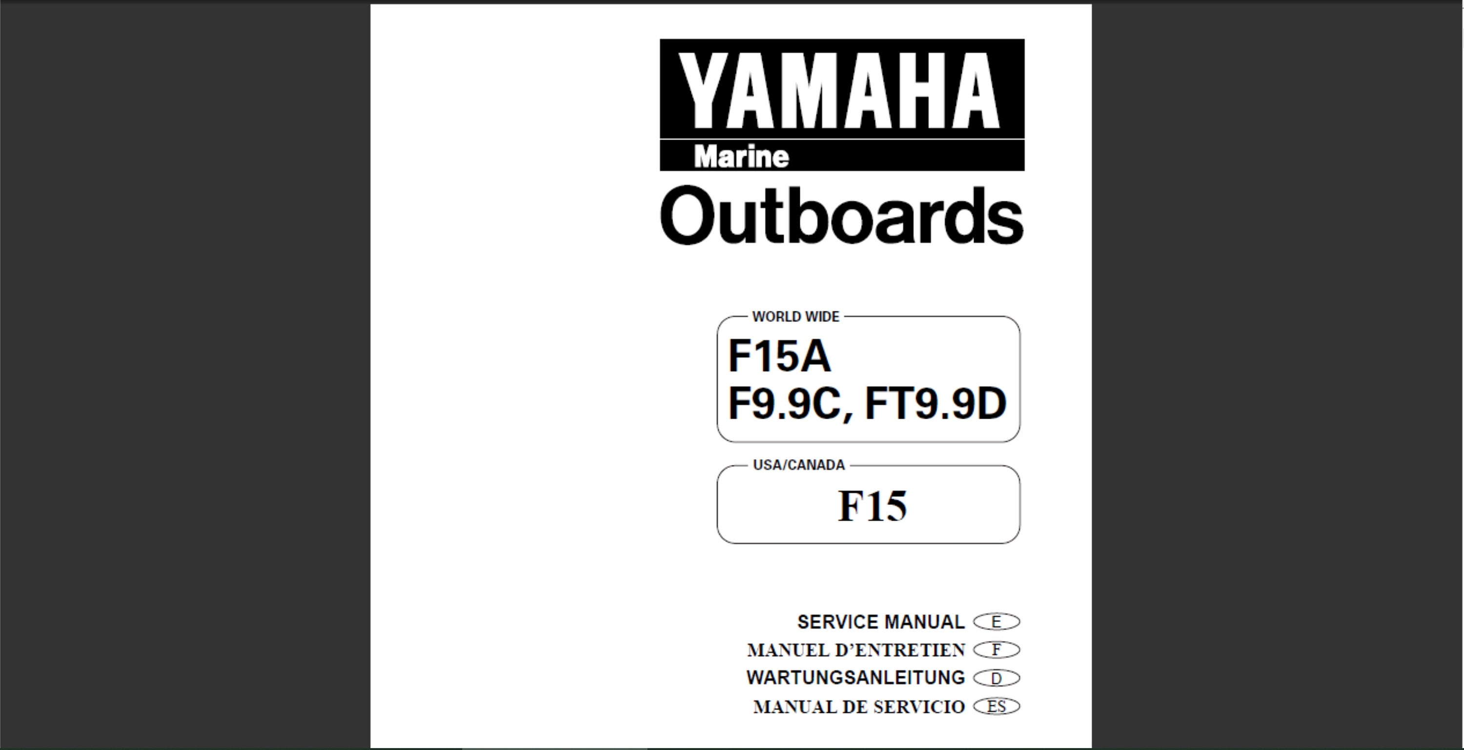 Yamaha F15 Outboard Service Manual PDF Digital Download - Etsy Yamaha F15 Outboard Service Manual PDF Digital Download - Etsy