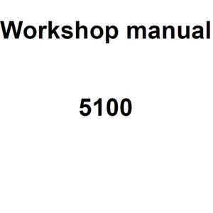 Deutz Fahr 5100 Tractor Workshop Service Manual pdf digital download