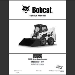 Bobcat S850 Minicargadora Manual de servicio de taller PDF descarga digital 2