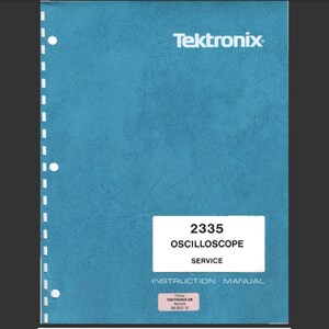 Tektronix 2335 オシロスコープのサービスマニュアルと部品マニュアルの PDF デジタルダウンロード
