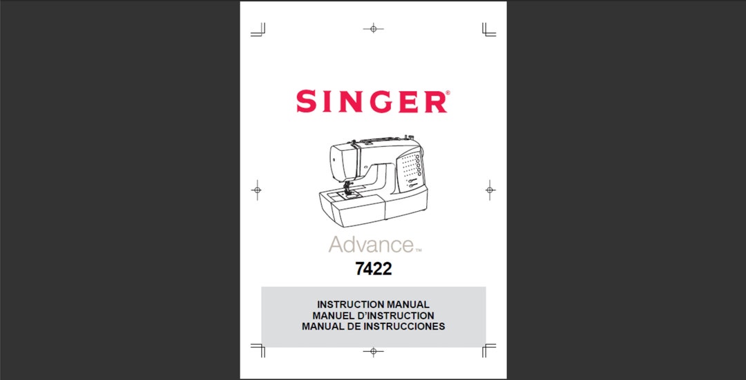 Singer Advance 7422 Owners Manual PDF Digital Download Etsy