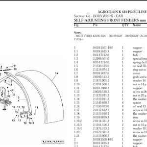 Deutz Fahr Agrotron K 610 Profiline ZKDT710200TD15001 TIER 3 Spare Parts Manual Catalog pdf digital download