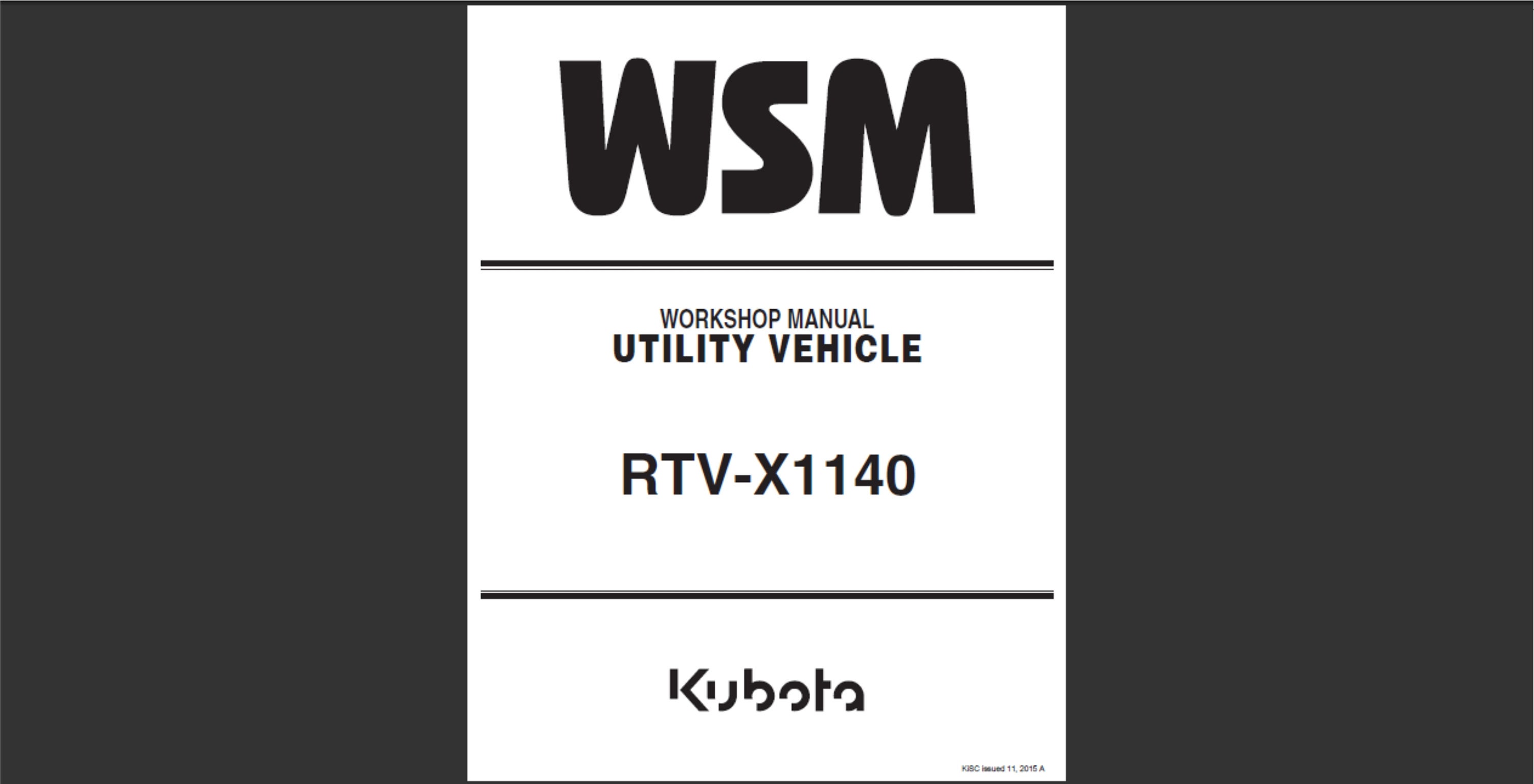 Kubota WSM ワークショップマニュアル Kubota Repair Service & Shop Manual Generic Tractor WSM - Etsy