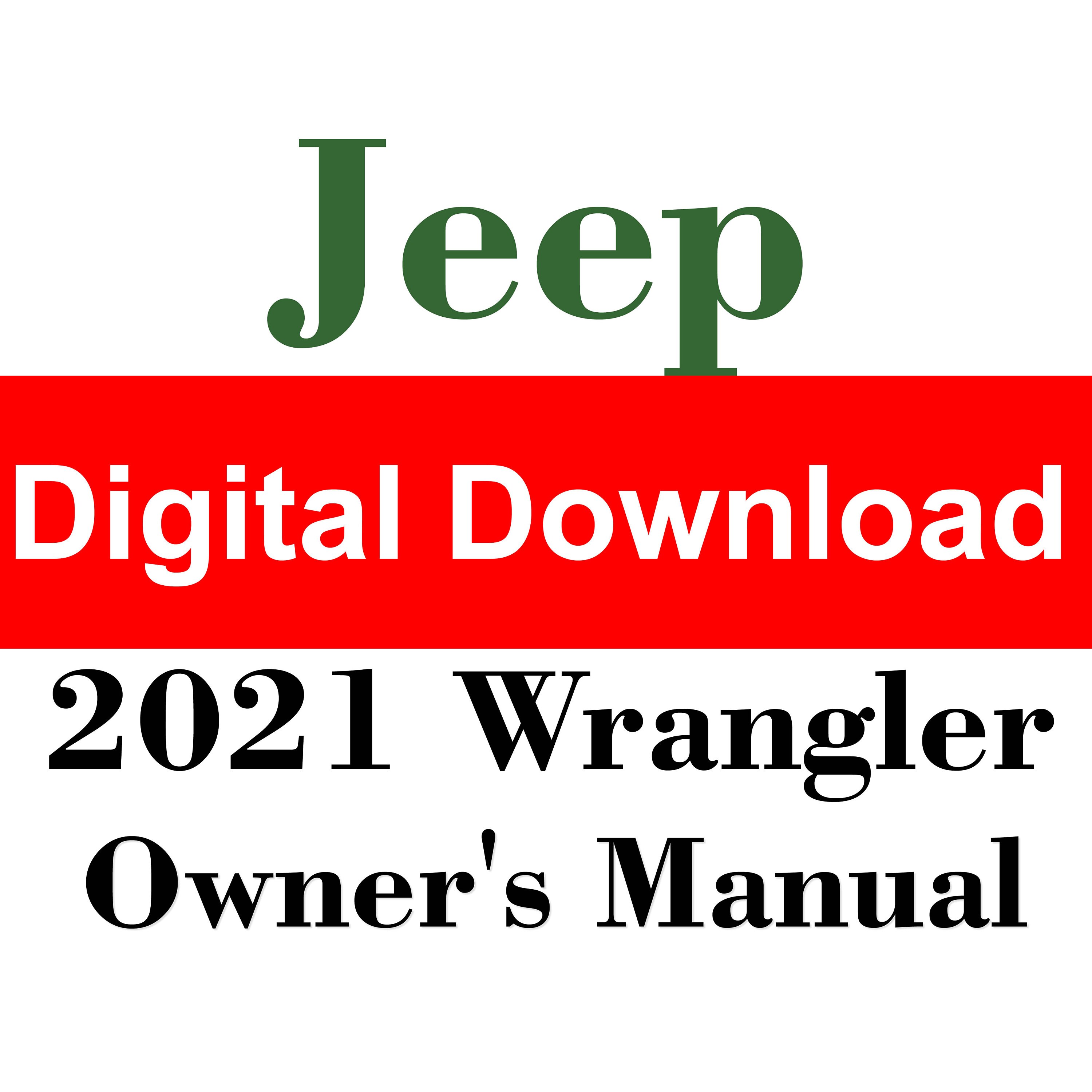 2021 Jeep Wrangler Owners Manual PDF Digital Download - Etsy Australia