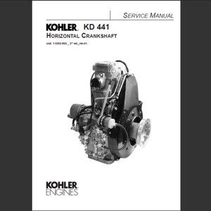 Kohler KD 441 Horinzontal Crankshaft engine workshop service manual pdf
