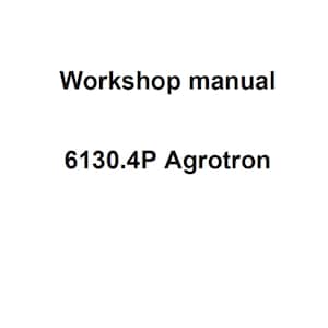 Deutz Fahr 6130.4P Agrotron Tractor Workshop Service Manual pdf digital download