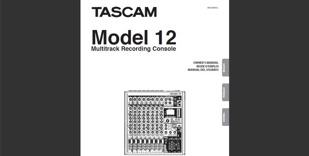 Tascam Model 12 Manual Multitrack Recording Console Owners Manual PDF