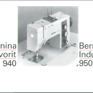 Bernina Favorit 940 and Bernina Industrial 950 owners manual PDF digital download