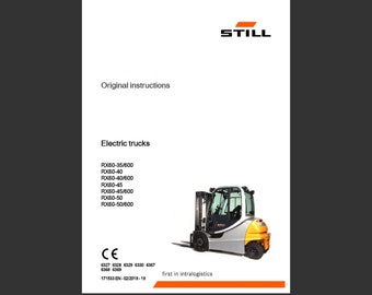 Still RX60-35/600 RX60-40 RX60-40/600 RX60-45 RX60-45/600 RX60-50 and RX60-50/600 electric forklift pallet truck user manual pdf