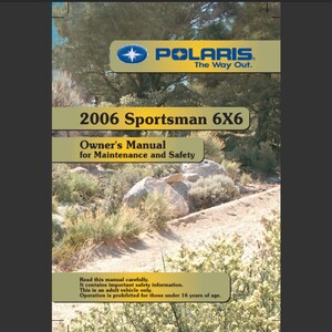 2006 Polaris Sportsman 6x6 ATV-onderhoud en gebruikershandleiding pdf