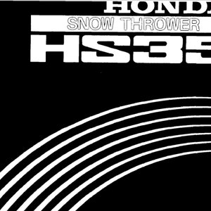 Honda HS35 Snowblower Snow Thrower owners manual PDF digital download