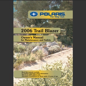 2006 Polaris Trail Blazer ATV-onderhoud en gebruikershandleiding pdf