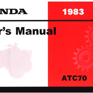 1983 Honda ATC 70 Owners Manual PDF digital download
