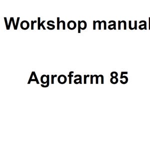 Deutz Fahr Agrofarm 85 Tractor Workshop Service Manual pdf digital download
