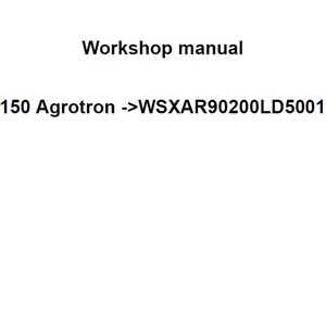 Deutz Fahr 6150 Agrotron WSXAR90200LD50010 Tractor Workshop Service Manual pdf digital download
