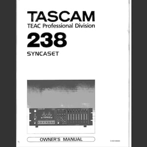 Tascam 238 manual Syncaset owners manual PDF digital download