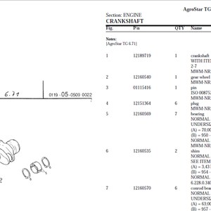 Deutz Fahr AgroStar TG 6.71 Spare Parts Manual Catalog pdf digital download