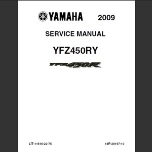 2009 Yamaha YFZ450RY and YFZ450R ATV Repair Workshop Service Manual PDF