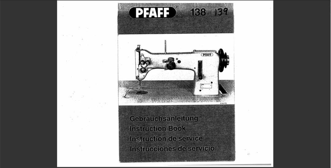 Pfaff 138 and Pfaff 139 Owners Manual PDF Digital Download Etsy