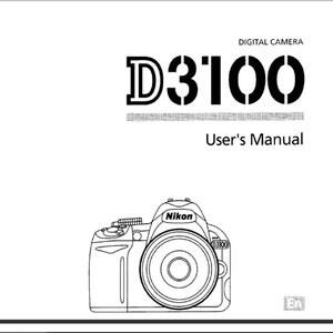 Nikon D3100 user owners manual PDF digital download