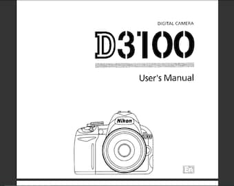 Nikon D3100 user owners manual PDF digital download