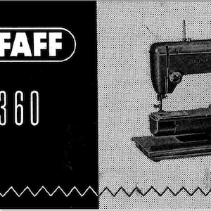 Pfaff 360 owners manual PDF digital download
