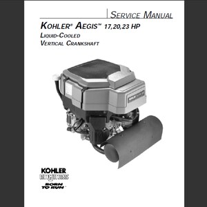 Kohler Aegis 17, 20 and 23 HP Liquid Cooled Vertical Crankshaft engine workshop service manual pdf