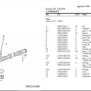 Deutz Fahr Agrotrac 130 10001 Spare Parts Manual Catalog pdf digital download 1