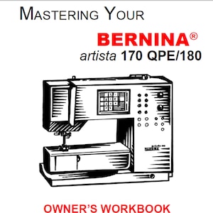 Bernina Artista 170 QPE 180 manuel du propriétaire PDF téléchargement numérique