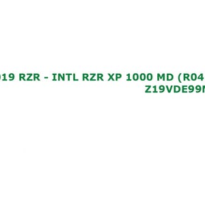2019 Polaris RZR Intl RZR Xp 1000 Md (R04) Z19VDE99NK Ersatzteil-Handbuch Katalog pdf digitaler Download