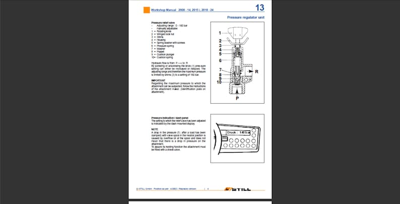 Still Steds R20-15 R20-16 R20-18 R20-20 Elektro-Stapler Werkstatt-Service-Handbuch Pdf digitaler Download Bild 10