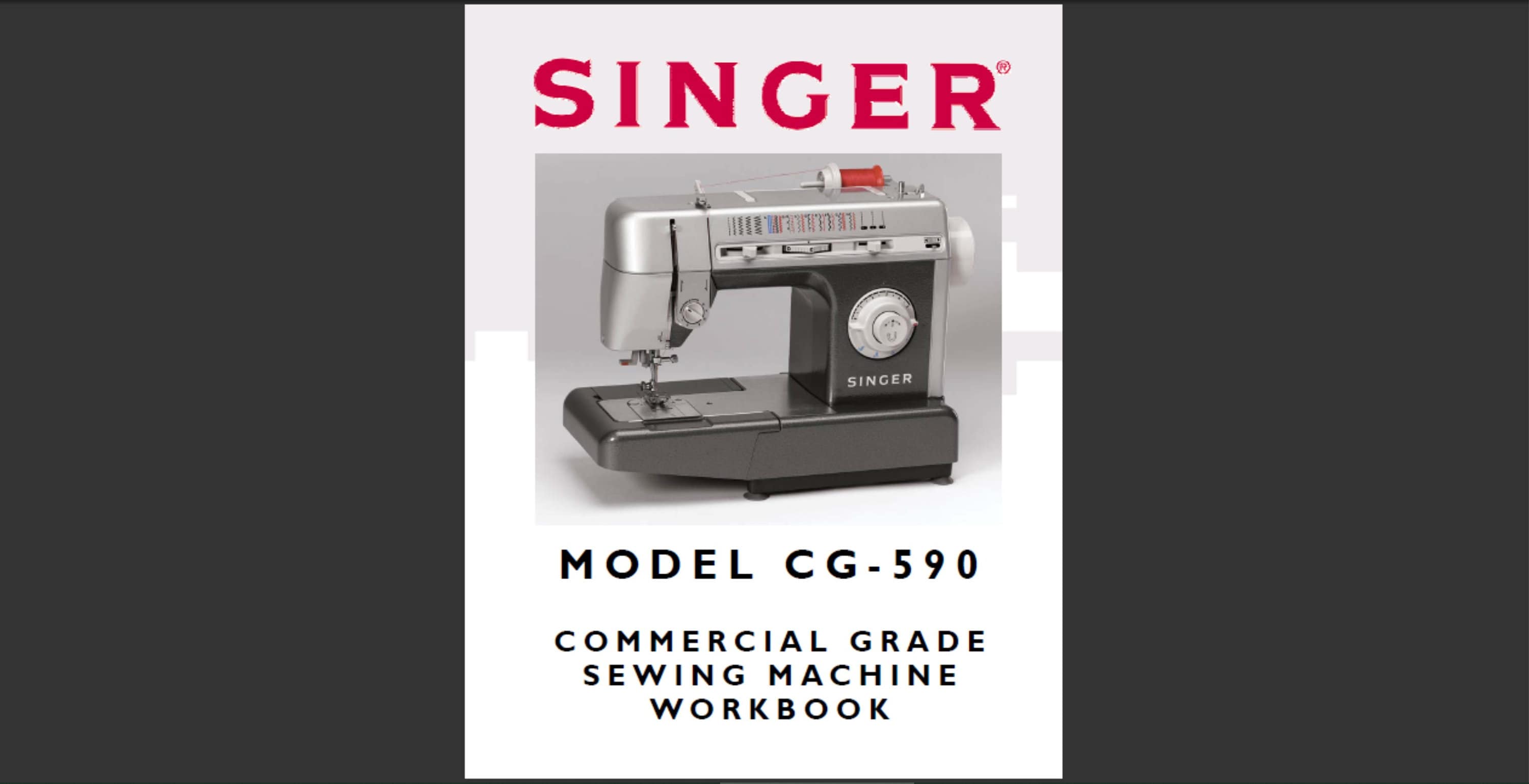 Singer CG 590 Owners Manual PDF Digital Download Etsy