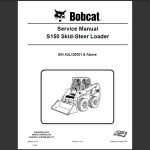 Bobcat S150 Minicargadora Manual de servicio de taller PDF descarga digital 1