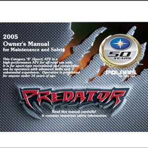 2005 Polaris Predator ATV onderhouds- en gebruikershandleiding pdf