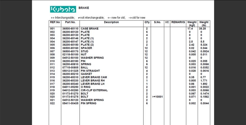 Kubota M5500DT Traktor Ersatzteilliste pdf digitaler Download Bild 6