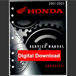 2001 2002 2003 Honda CBR600F4i Workshop Service Manual PDF digital download