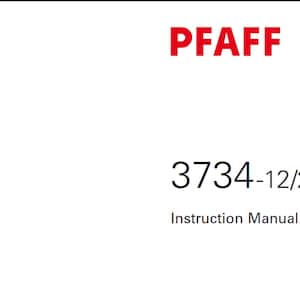 Pfaff 3734 -12/21 owners manual PDF digital download