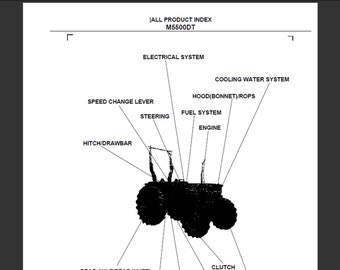 Kubota M5500DT Traktor Ersatzteilliste pdf digitaler Download