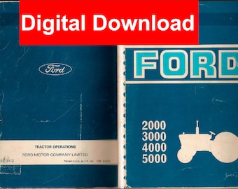 Ford 2000 3000 4000 and 5000 tractor operators owners manual PDF digital download