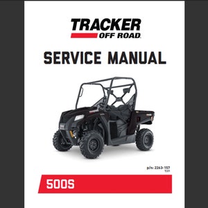 2022 Tracker Off Road 500S Repair workshop service manual pdf Digital Download