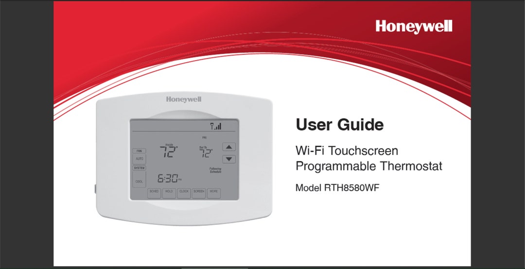 Honeywell Model RTH8580WF Wifi Touchscreen Programmable Thermostat