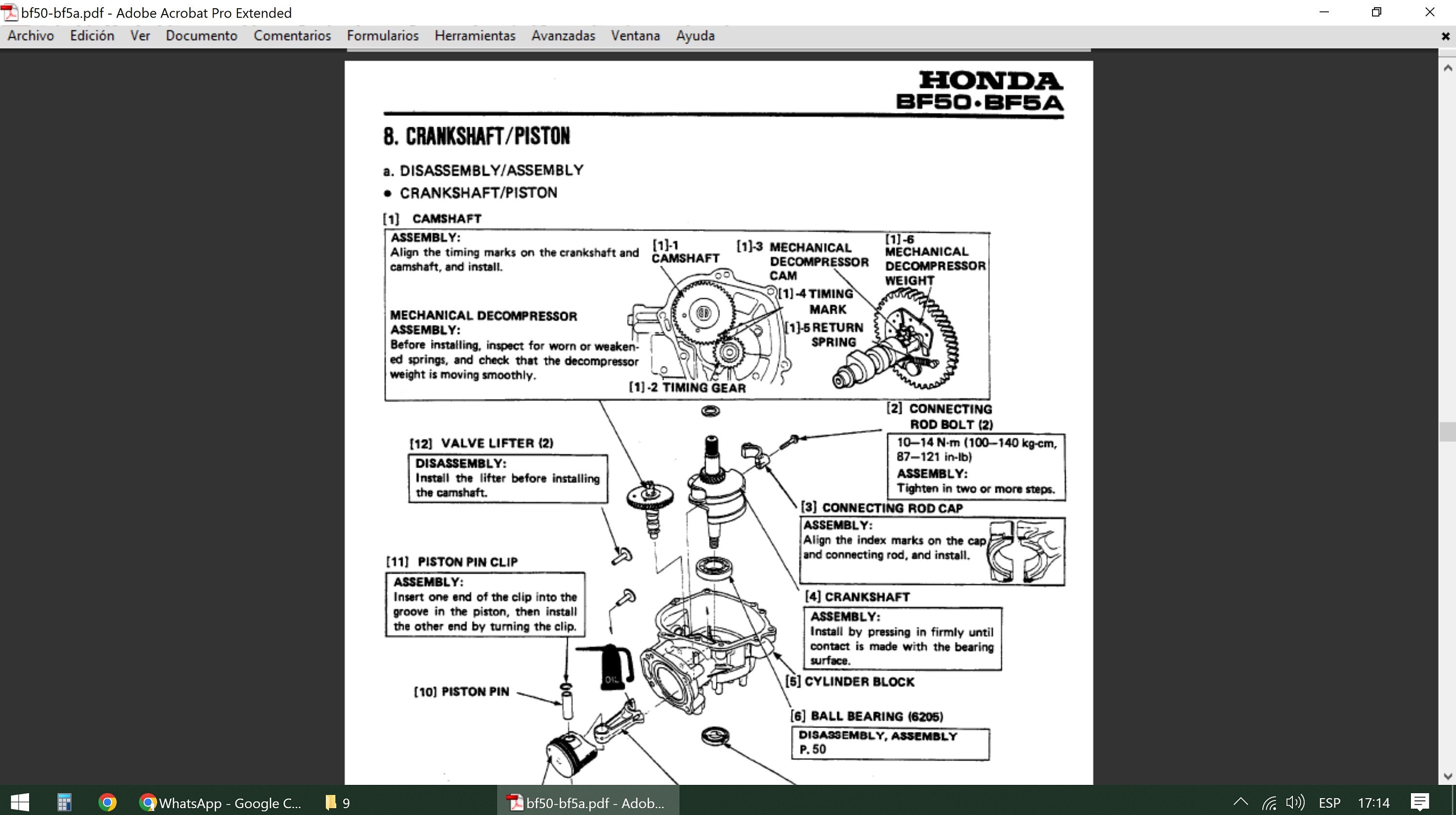 Honda BF50 and Honda BF5A Service Manual PDF Digital Download