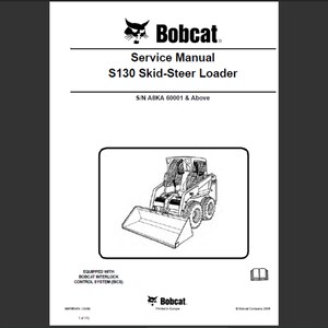 Bobcat S130 Minicargadora Manual de servicio de taller PDF descarga digital 5