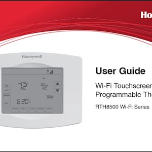 Honeywell RTH8500 シリーズ プログラム可能サーモスタット 取扱説明書 PDF デジタル ダウンロード