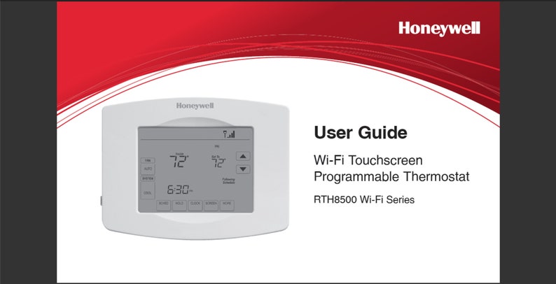 Honeywell RTH8500 Series Programmable Thermostat Owners Manual PDF ...